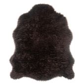 Tesco Rugs Faux Sheepskin Rug Single Chocolate