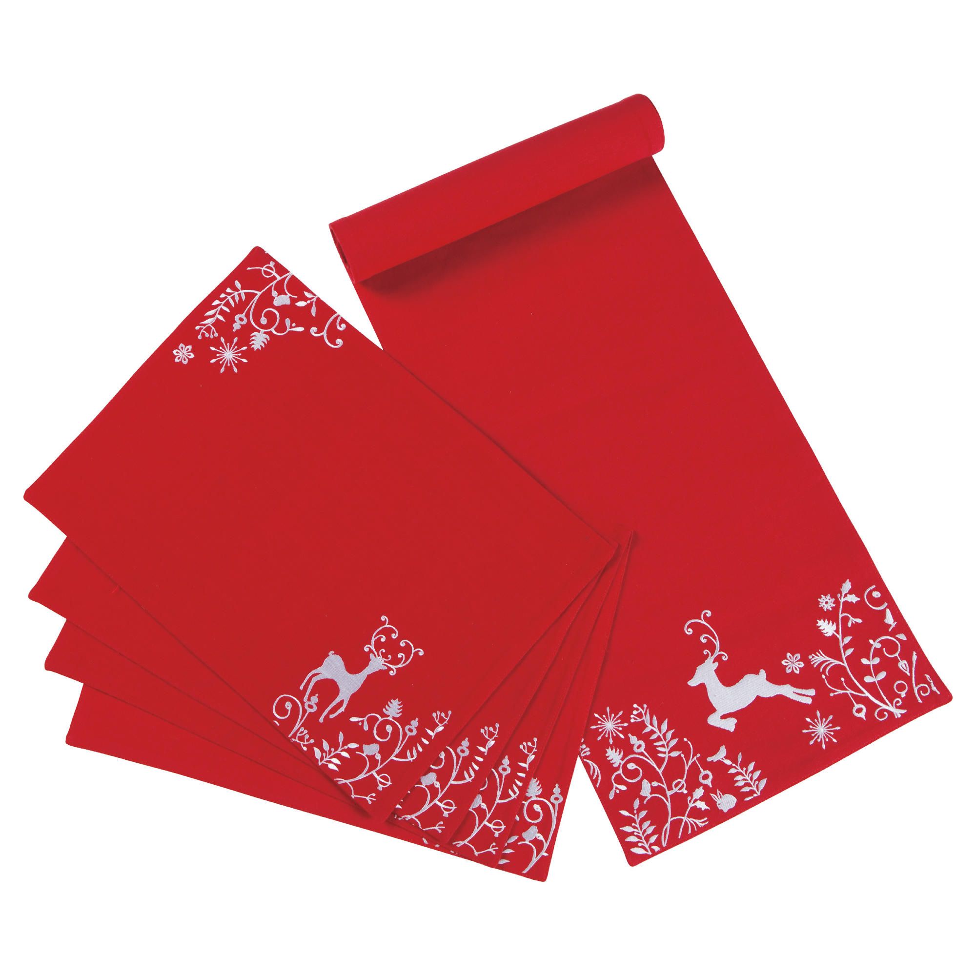 Tesco woodland table runner & 4 placemats