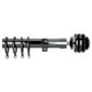 Premium Extendable Pole With Sliced Ball Finial, Dia 25mm-28mm L120-210cm, Black Nickel-Effect