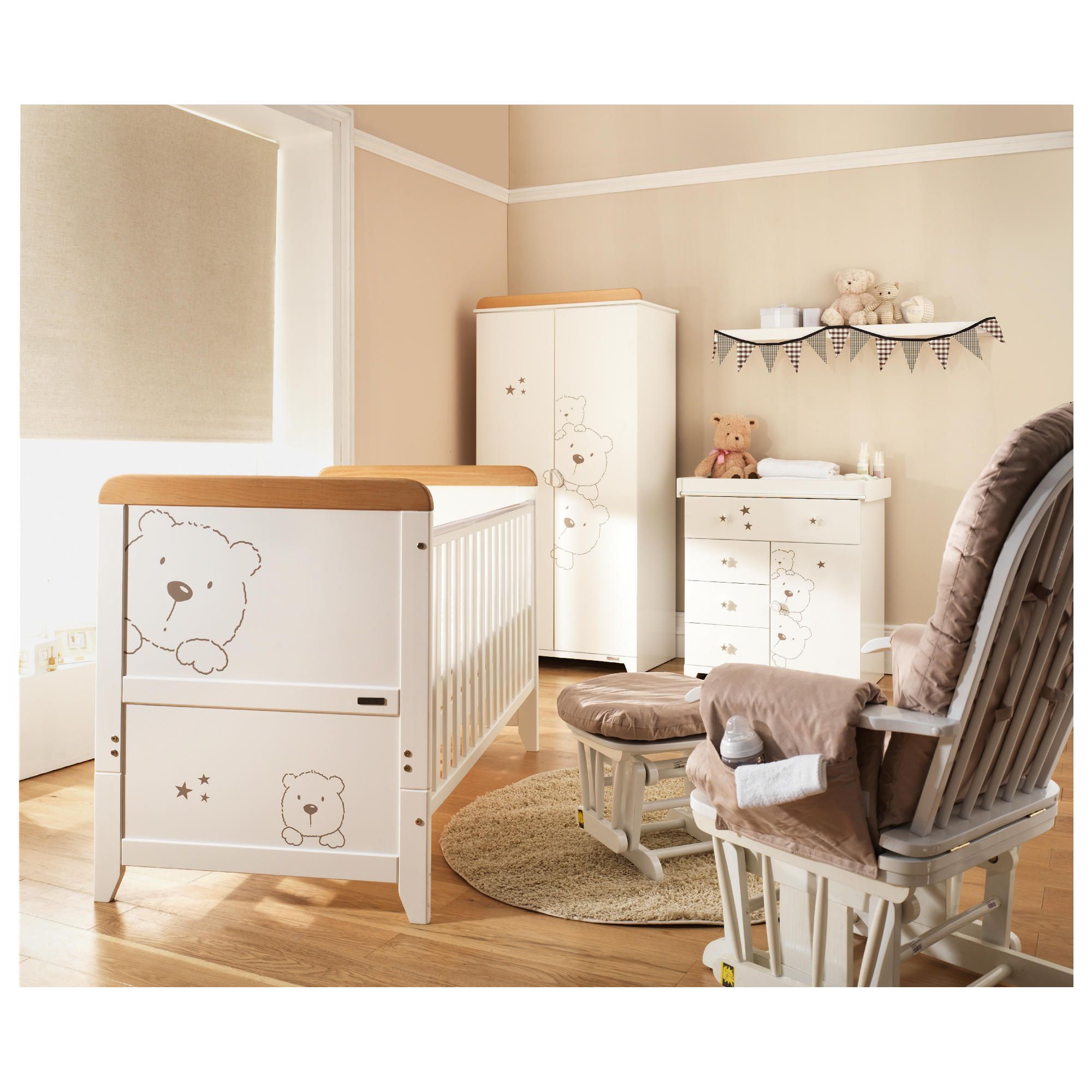 Tutti Bambini 4 Piece Nursery Roomset, 3 Bears, Free home assembly at Tesco Direct