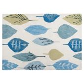 Tesco Rugs Watercolour Leaf Rug Soft Teal 120x170cm
