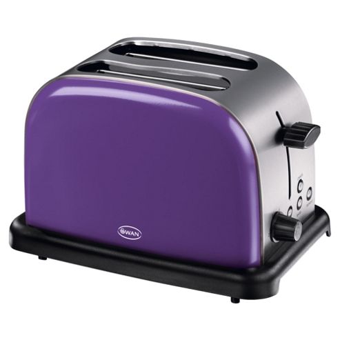 Image of Swan St14010purp 2 Slice Toaster - Purple