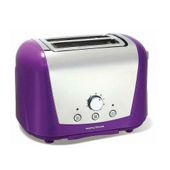 Morphy Richards 77-713 Accents 2 Slice Chrome and Plastic Toaster, Polished and Purple