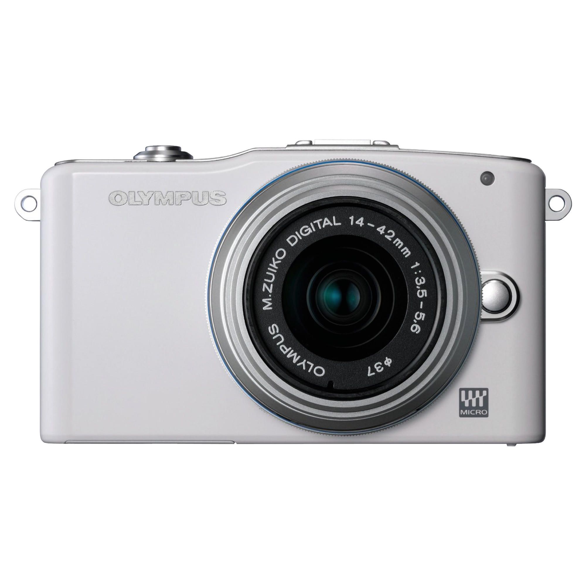 Olympus PM1 Compact System Camera with 14-42mm Lens Kit 3" LCD, White Olympus PM1 Compact System Camera with 14-42mm Lens Kit 3" LCD, White