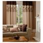 Catherine Lansfield Clarissa Lined Pencil Pleat Curtain Chocolate 66x72