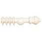 Classic Wooden Pole With Carved Finial 360cm, Cream