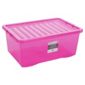 Crystal 45l Box With Lid Tint Pink