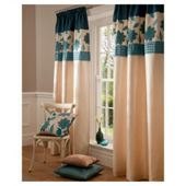 Catherine Lansfield Clarissa Lined Pencil Pleat Curtains W167xL137cm (66x54"), Teal