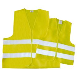 AM Tech 2 Pack Adult & Child Safety Hi-Vis Vest Set