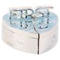 Silver Plated Double Heart Tooth/Curl Boxes Blue