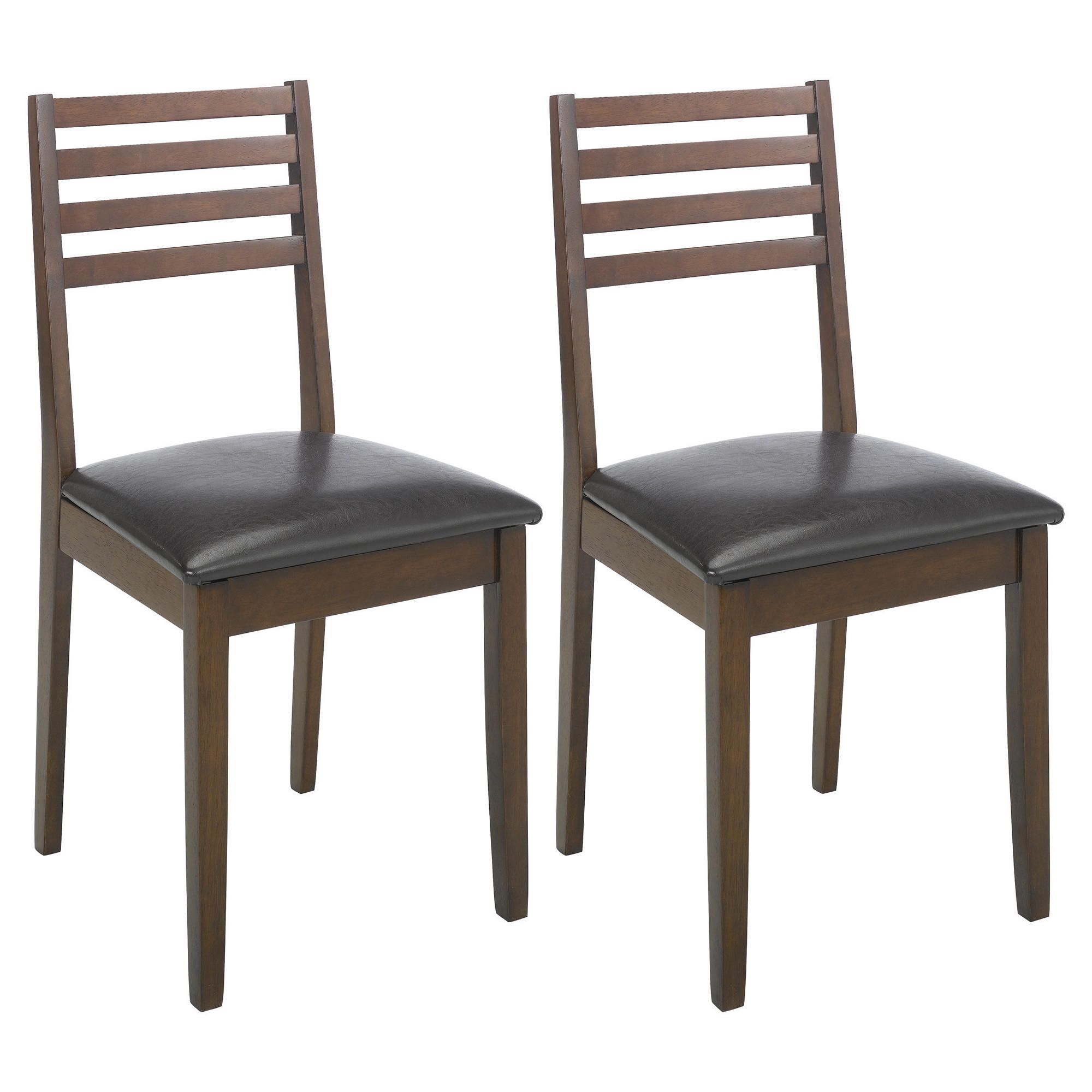 Pembrook Pair Of Slat Back Chairs Dark Oak