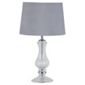 Tesco Lighting Georgia Clear Glass Table Lamp, Silver