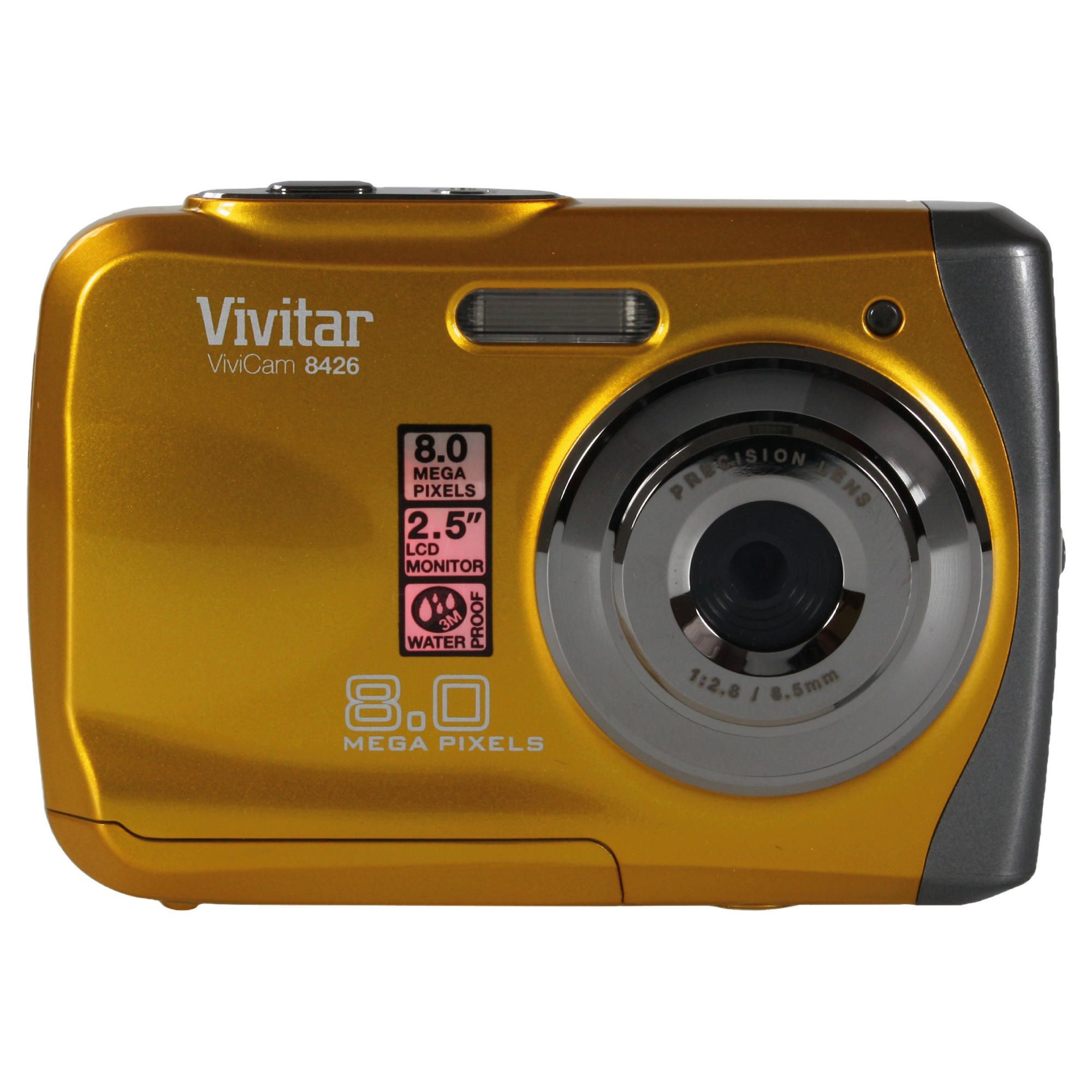 Vivitar V8426 Waterproof Camera 2.5" LCD, Yellow
