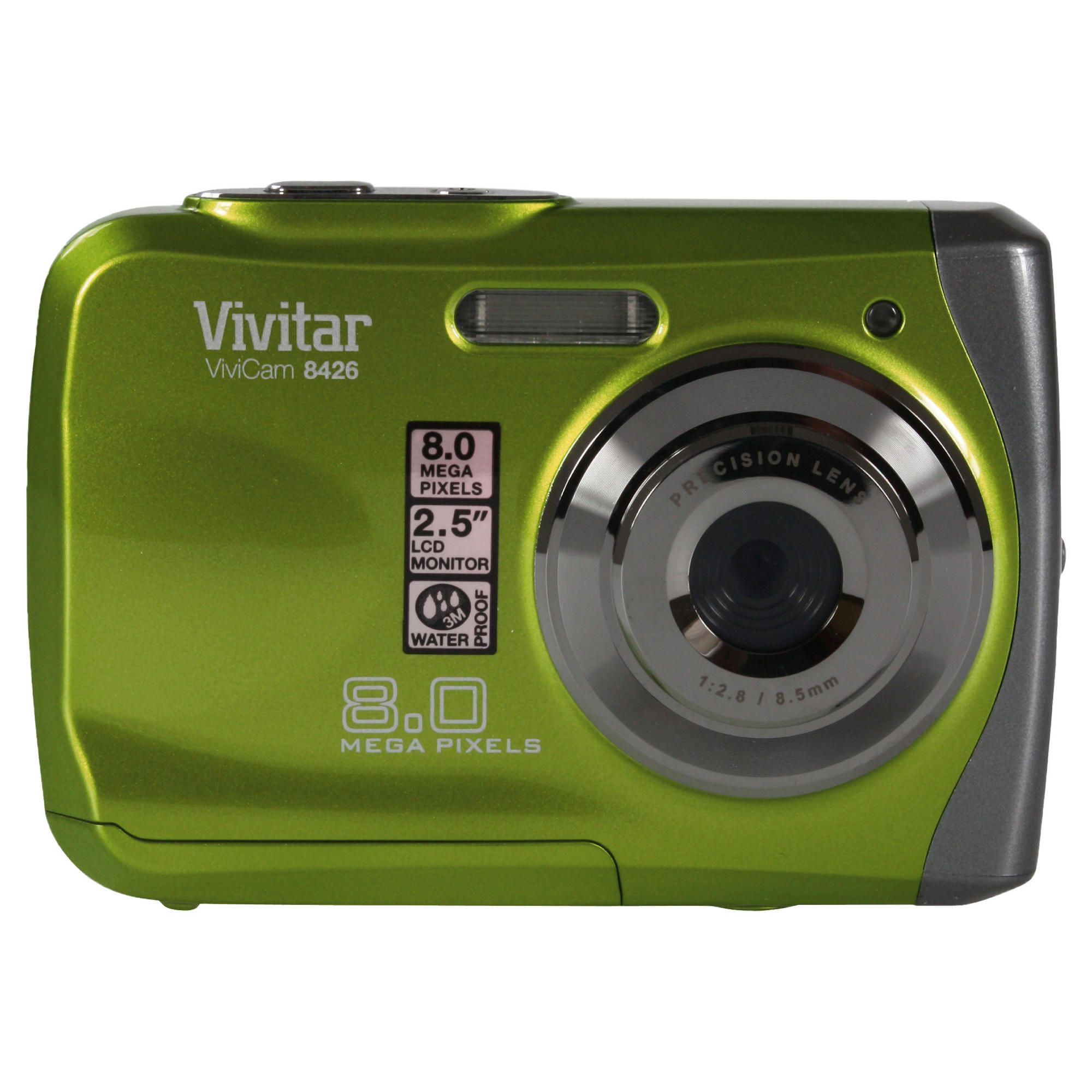 Vivitar V8426 Waterproof Camera 2.5" LCD, Green