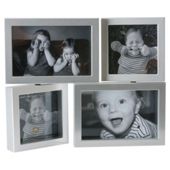 Present Time 4 Aperture Dynamic Photo Frame Plastic Silver