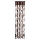 Tesco Watercolour Leaf Lined Eyelet Curtains W167xL229cm (66x90"), Natural