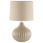 Tesco Lighting Ellert Ribbed Ceramic Table Lamp, Taupe