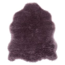 Tesco Rugs Faux Sheepskin Rug Single Plum 75 x 95cm