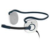 Logitech H130 Stereo 3.5mm Behind the Head PC Headset and Microphohe White