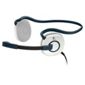 Logitech H130 Stereo 3.5mm Behind the Head PC Headset and Microphohe White