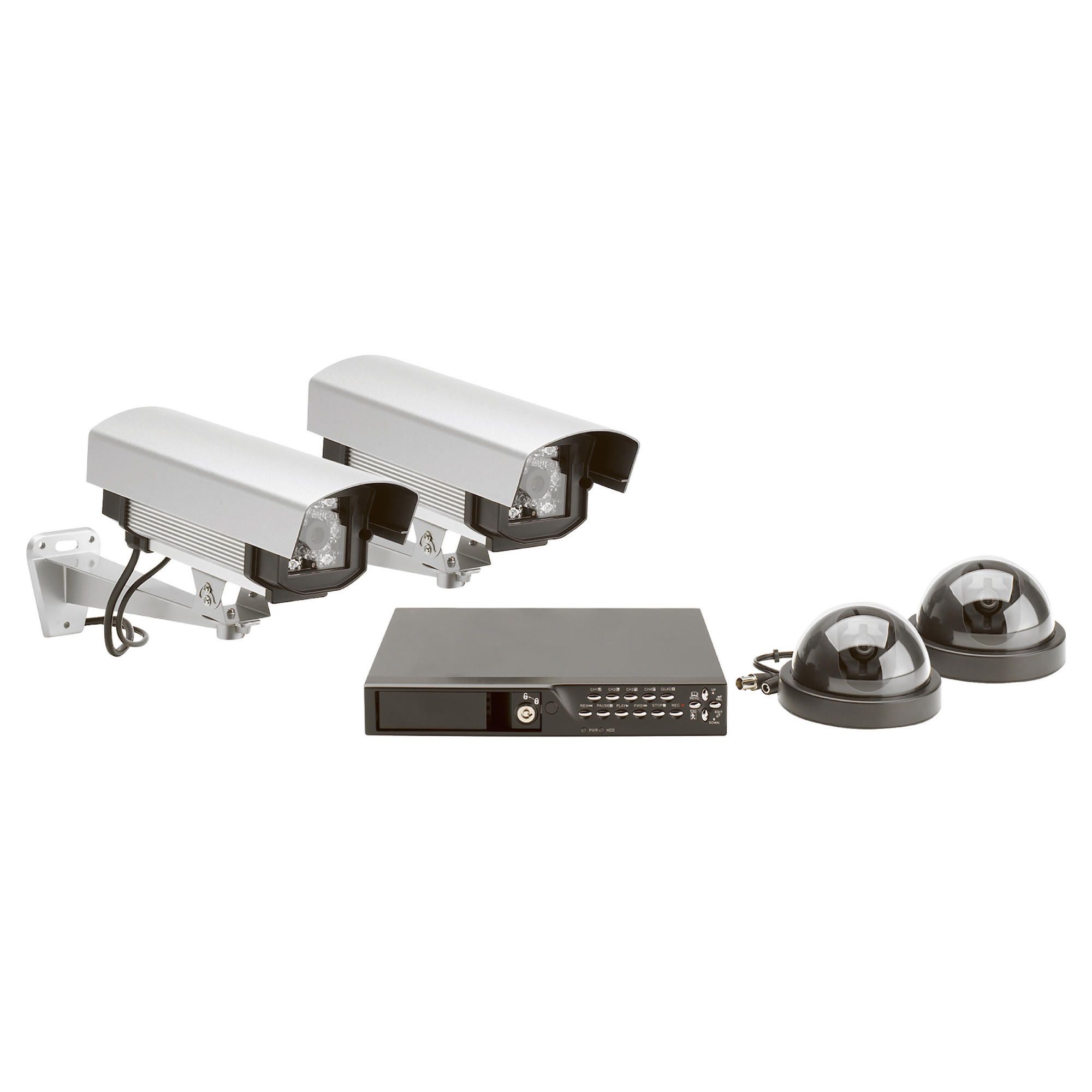 Wired Prof 4 Colour Camera and 4 Channel DVR CCTV Kit at Tescos Direct