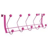 Chrome Overdoor Hooks, Pink