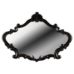 French Overmantle Mirror Black