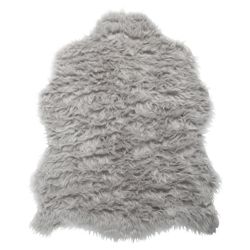 Tesco Rugs Faux Sheepskin Rug Single Grey