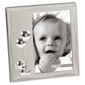Silver-plated 6"x4" Satin Baby Frame - Teddy & Balloons