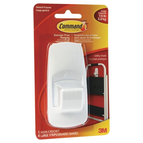 Image of Jumbo Hook With Command--- Strips (1 Hook, 2 Large Strips)