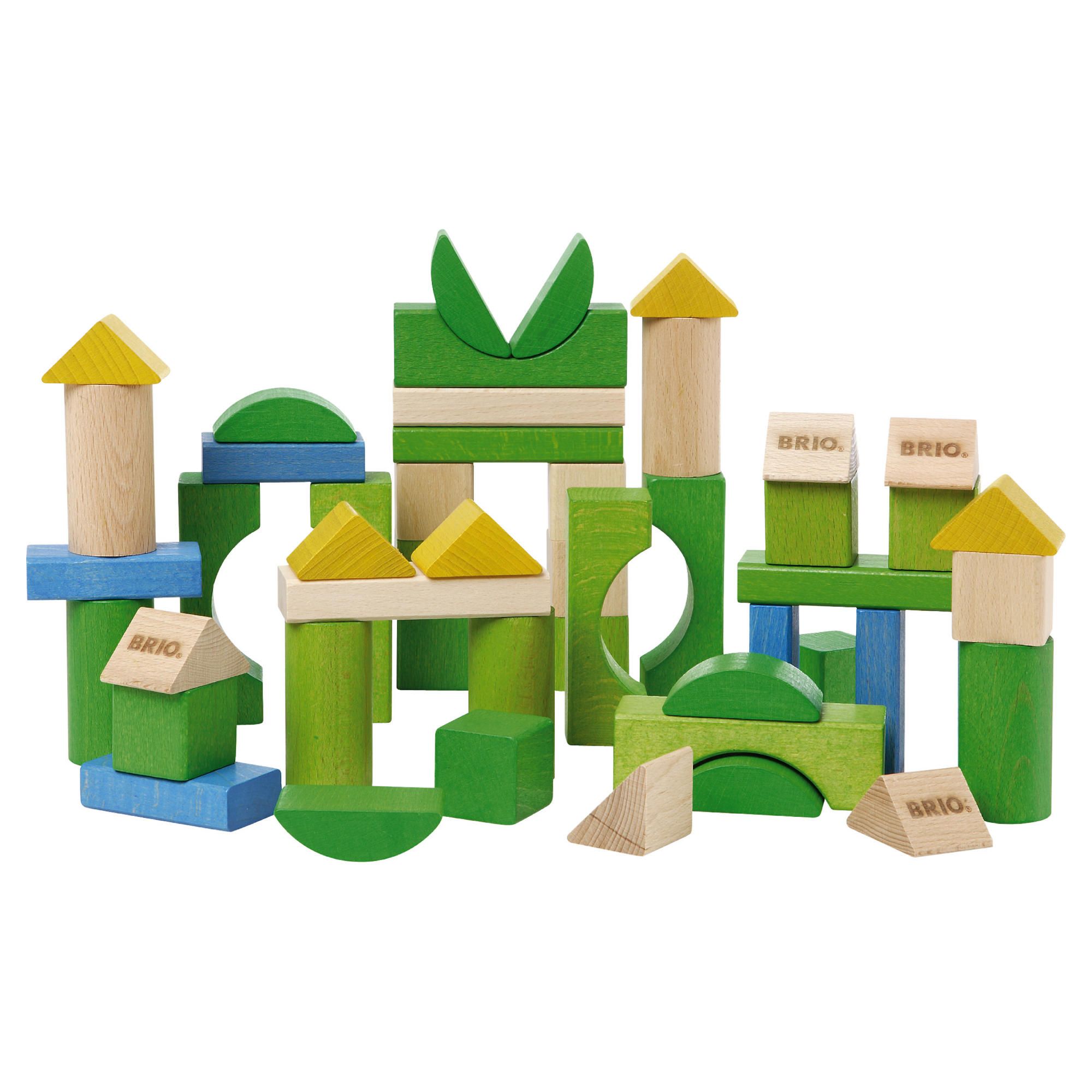 Brio 50 Piece Blocks Coloured - Wooden Toy 