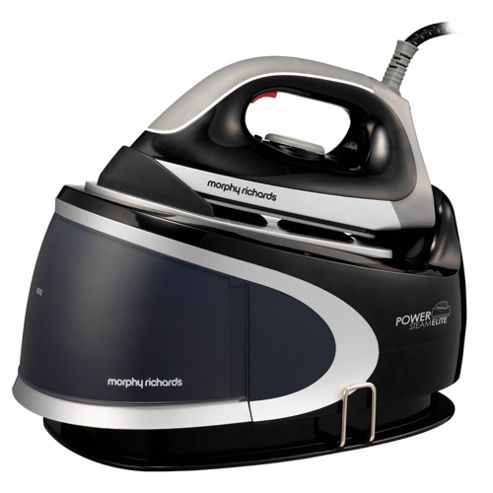 Image of Morphy Richards 42221 Ceramic Plate Steam Generator Iron, Black And Silver