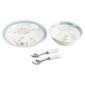 Ceramic What Are Little Boys Made Off-Set Bowl/Plate/Spoon/Fork