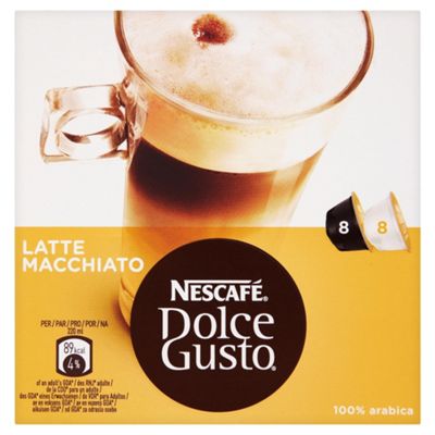 Nescafe Dolce Gusto Latte Macchiato Coffee Pods 16 Capsules