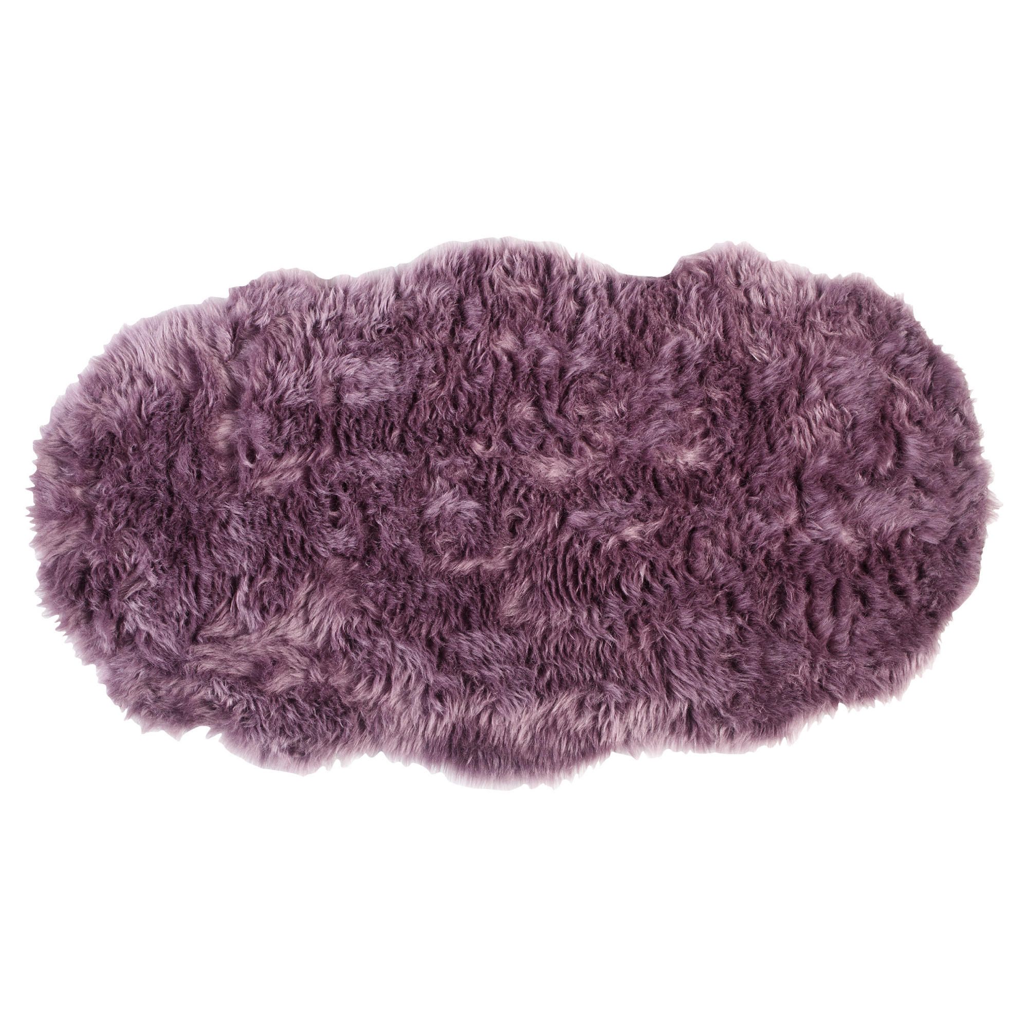 Faux Sheepskin Rug Double Plum
