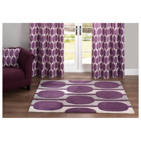 Image of Tesco Rugs Retro Rug Plum 150x240cm