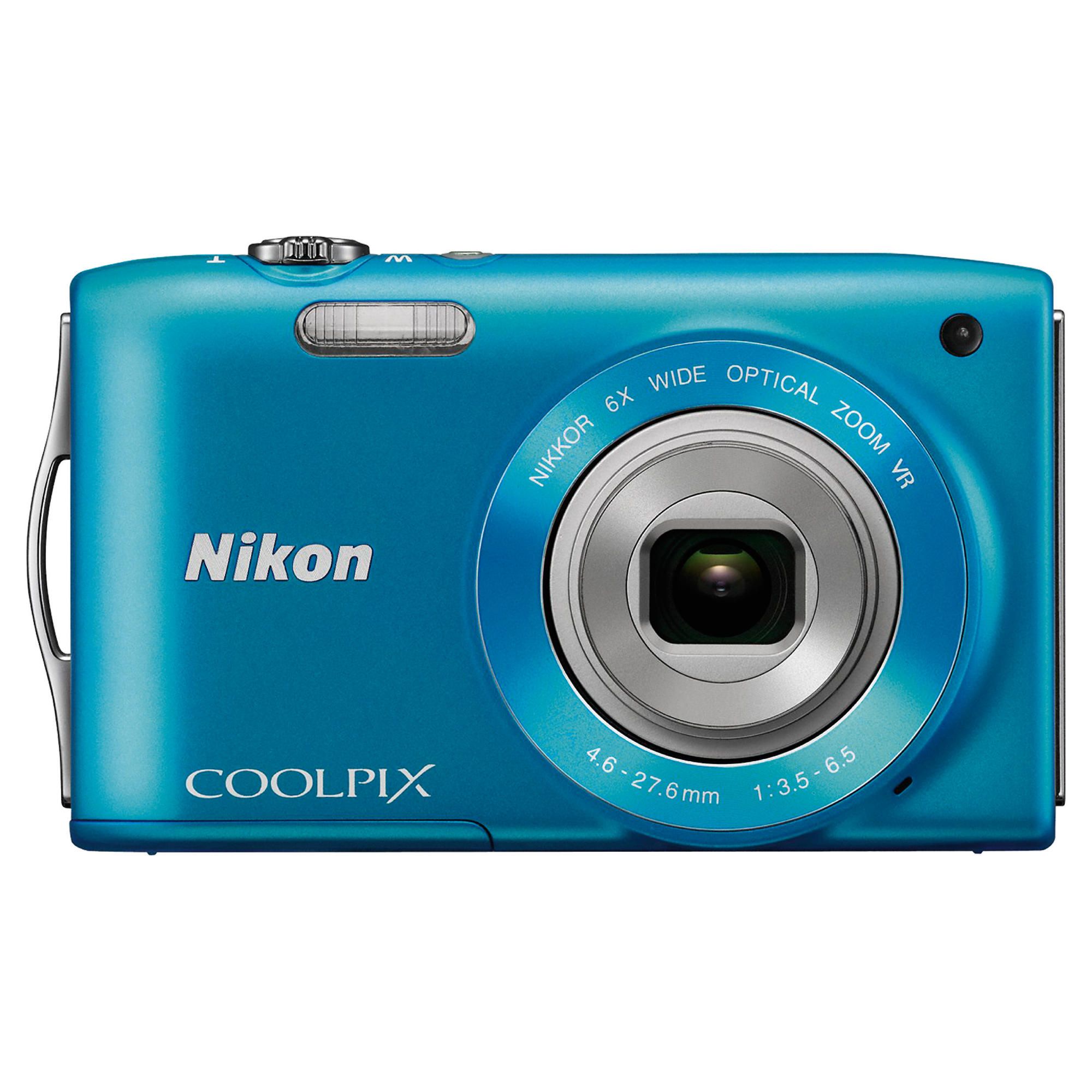 Nikon S3300 Digital Camera 2.7" LCD, Blue