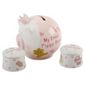 Ceramic  My First Piggy Bank & My First Curl & Tooth Boxes Pink