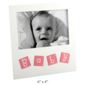 Mdf White Frame With Alumiiniium Icons - Baby Pink 4X6
