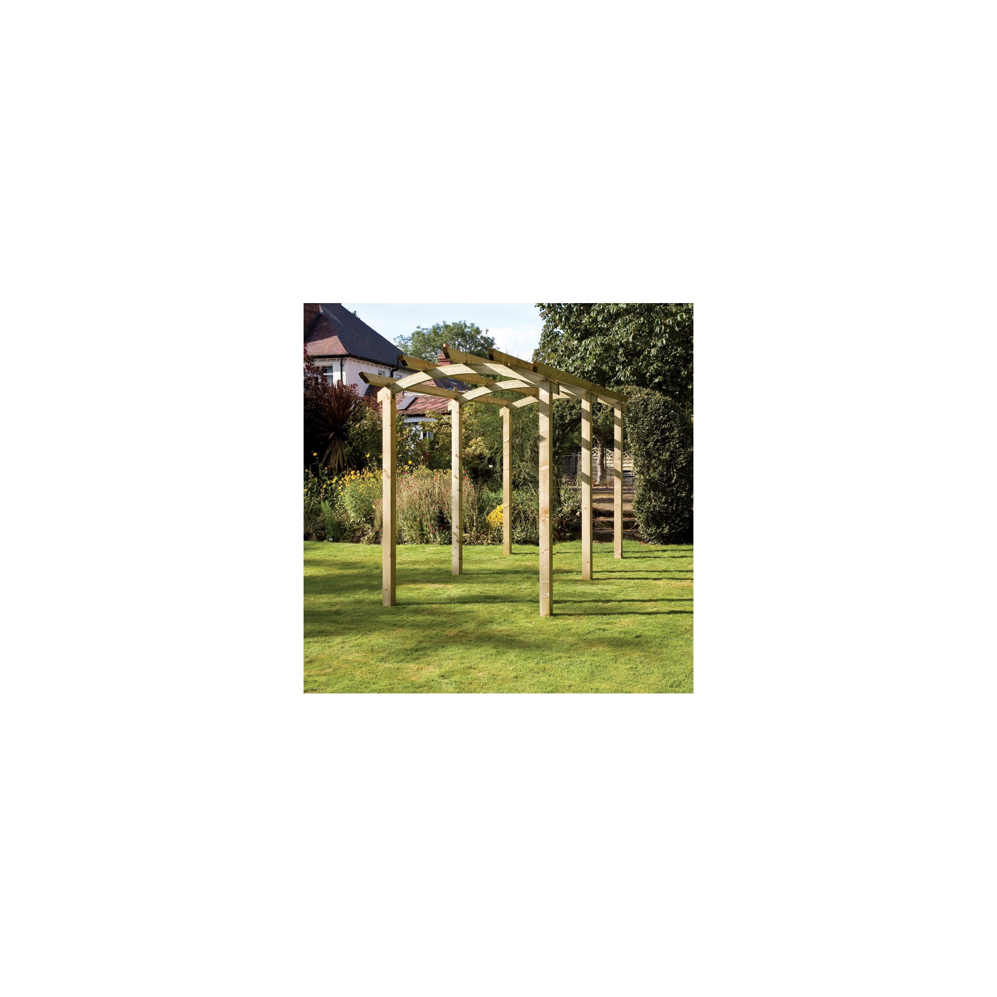 Brook Walk Pergola - Includes 6 bags of Metcrete for fixing posts into the ground at Tesco Direct