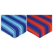 Tesco Kids Single Fitted Sheet Stripes, Twinpack