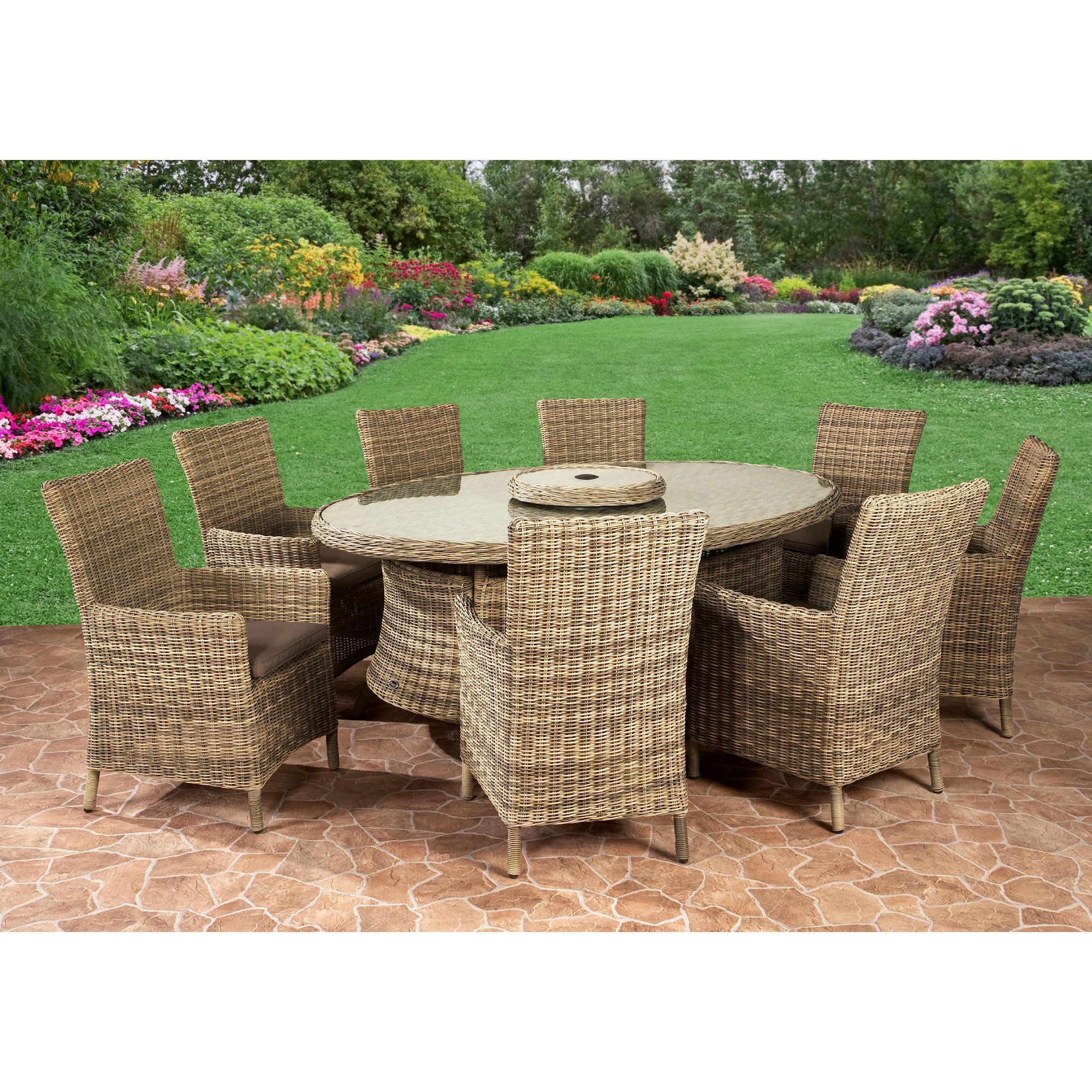 Royalcraft Sahara Ellipse 8 Seater Carver Dining Set