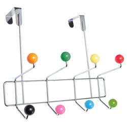 Multi Coloured Ball Overdoor Hooks