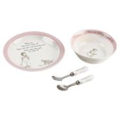 Ceramic What Are Little Girls Made Off-Set Bowl/Plate/Spoon/Fork
