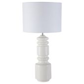 Tesco Lighting Totem Ceramic Table Lamp, Cream