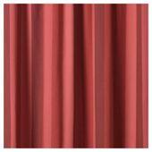 Tesco Hampton Stripe Pencil Pleat Unlined Curtains W167xL183cm (66x72"), Red