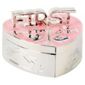 Silver Plated Double Heart Tooth/Curl Boxes Pink