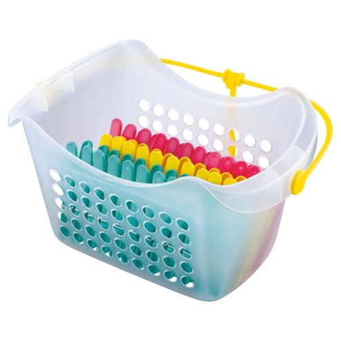 Image of Tesco Peg Basket + 36 Pegs Plastic