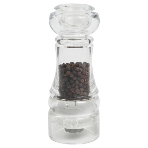Image of T&g Woodware Crushgrind 140mm Acrylic Capstan Pepper Mill, Clear