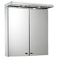 Croydex Shire Double Door Stainless Steel Illuminated Cabinet with Charger socket